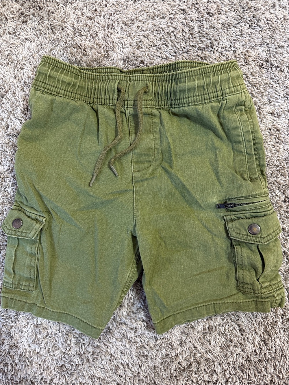 wonder nation Olive Green Cargo Shorts with Drawstring size 8